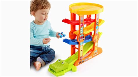 7 Layers Ramp Racer Click Car Slider Race Tracks With Mini Inertia Plastic Car Sliding Toys ...