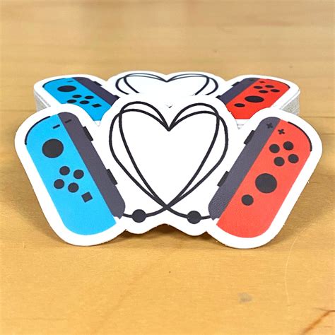 I made some Joy Con Heart stickers and they came in today! : casualnintendo