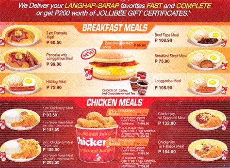 Jollibee Menu, Menu for Jollibee, Glorietta Complex, Makati City - Zomato Philippines