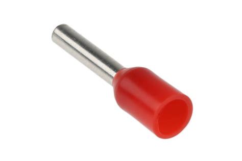 Red Bootlace Type Ferrule Insulated Lugs (Pack of 100) - E1 - Qahraba