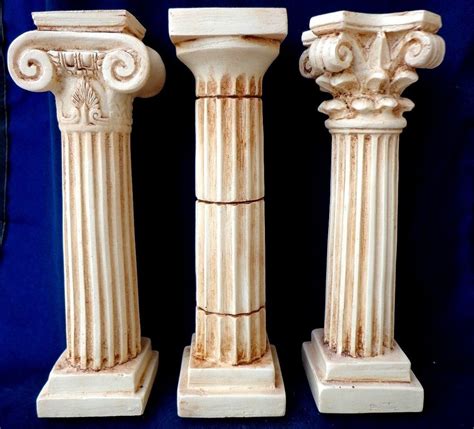 3 Set Column Corinthian, Ionic, Doric Set Pedestal Temple Ancient ...