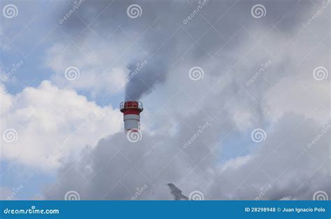 Paper Factory Pollution in Hernani, Gipuzkoa Stock Photo - Image of building, euskadi: 28298948