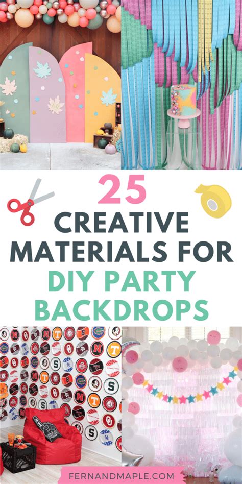 25 Creative Materials for DIY Party Backdrops | Party backdrop diy ...