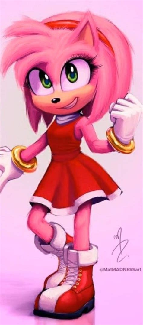 Movie Amy Fan Design | Amy rose, Hedgehog art, Sonic the movie