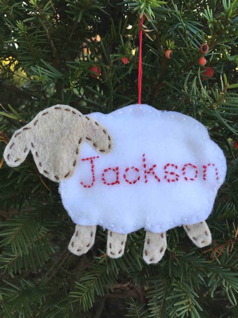 Personalized Lamb Ornaments – Mary Martha Mama