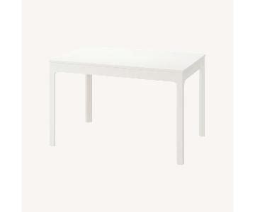 IKEA EKEDALEN White Extendable Dining Table - AptDeco
