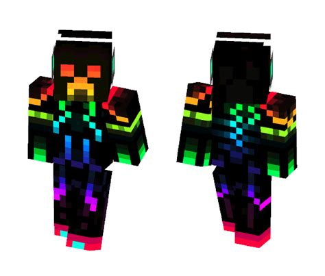 Get Neon Creeper Minecraft Skin for Free. SuperMinecraftSkins