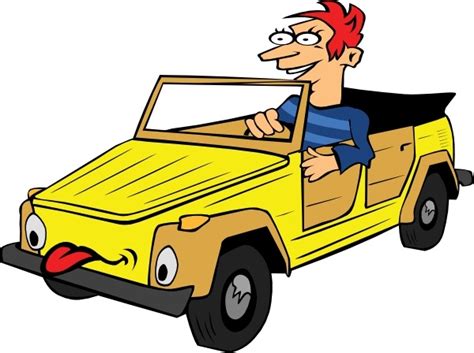 Boy Driving Car Cartoon clip art Free vector in Open office drawing svg ...