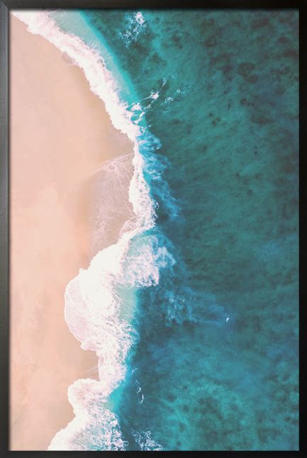 Beach and shore aerial view no6 poster - Artdesign