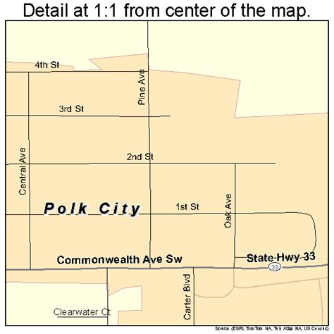 Polk City Florida Street Map 1257950