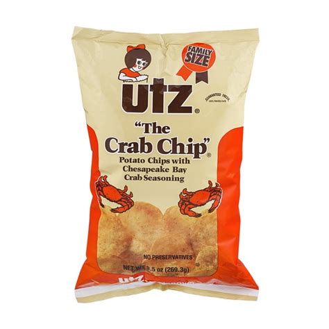 Utz The Crab Chip" Potato Chips with Chesapeake Bay Crab Seasoning ...