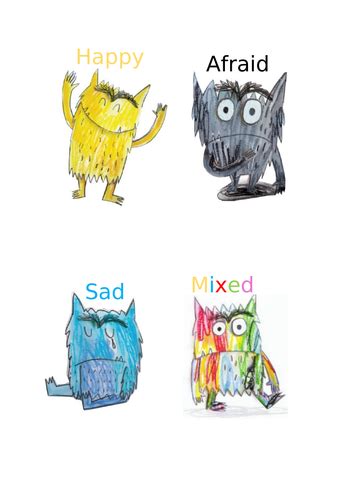 Colour Monster Characters with Names | Teaching Resources