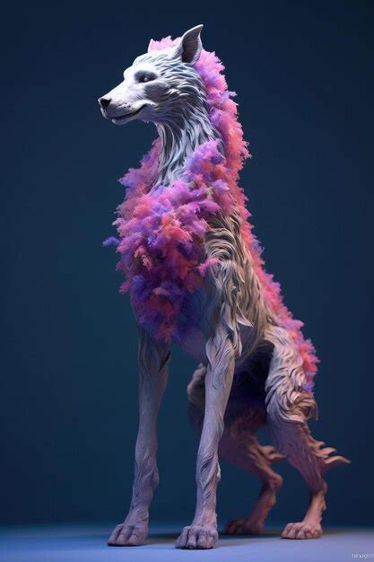 Premium AI Image | Decorated Hyena Statue