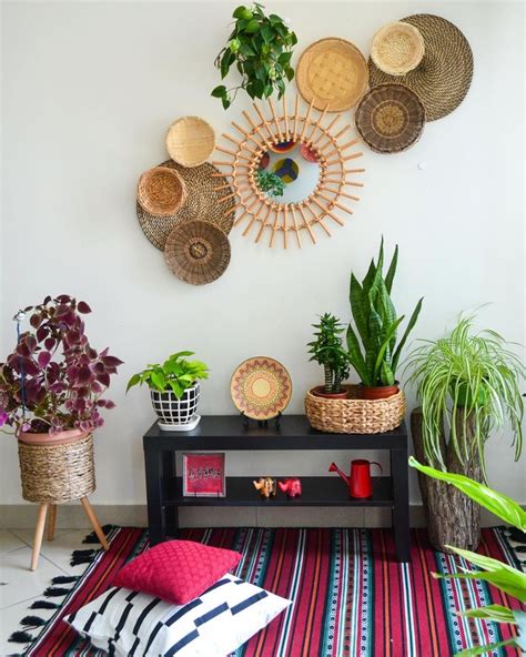 Basket wall | Colourful living room decor, Drawing room decor, Home ...