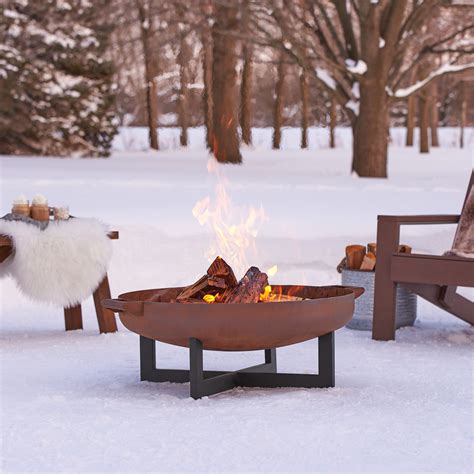 Real Flame La Porte 21" H x 36.8" W Steel Wood Burning Outdoor Fire Pit with Lid & Reviews | Wayfair