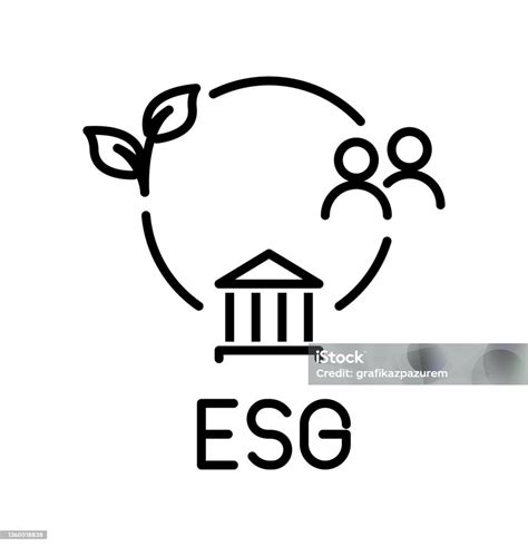 Esg Environmental Social Governance Icon Stock Illustration - Download ...