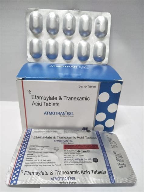 Ethamsylate 250 mg, Tranexamic Acid 250 mg at Rs 230/box | Sarangpur | ID: 26013685930