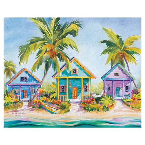 Masterpiece Art Gallery Island Charm Beach House By Kathleen Denis Canvas Art Print 22" x 28 ...