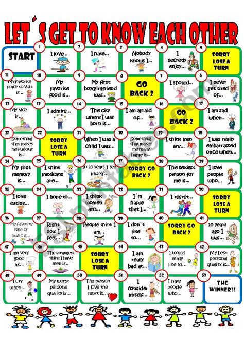 Conversation board game (first day of class ice breaker) - ESL worksheet by imelda