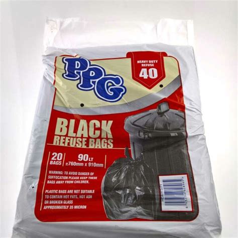 20 Black Bin Bags 40Micron Heavy Duty – Just About Anything