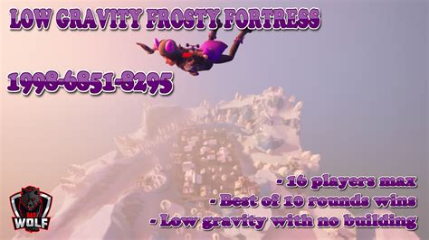 Low Gravity Frosty Fortress 1998-6851-8295 by badwolfpro1 - Fortnite Creative Map Code - Fortnite.GG