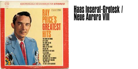 Ray Price – Ray Price’s Greatest Hits album art - Fonts In Use