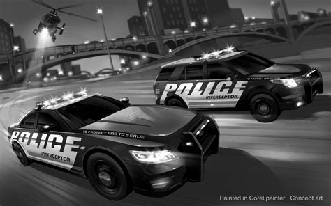 Ford police car chase on Behance