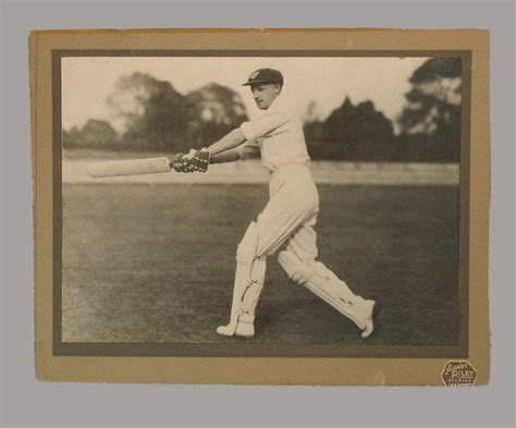 Photograph of Don Bradman, batting - Australian Sports Museum