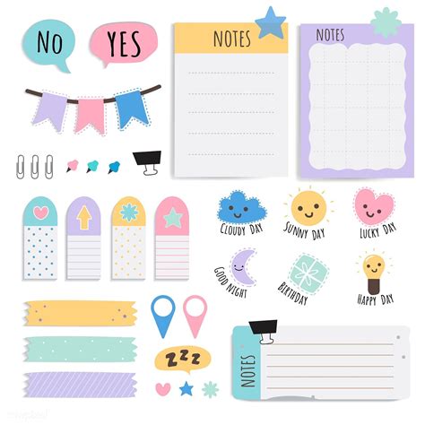 Cute Sticky Notes Design Printable