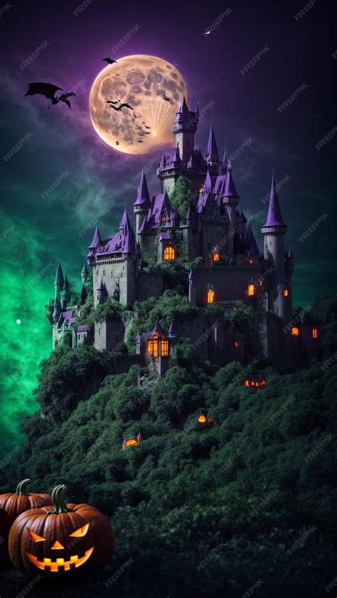 Premium AI Image | spooky castle halloween