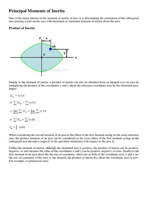 Principal Moments of Inertia | Cartesian Coordinate System | Coordinate ...