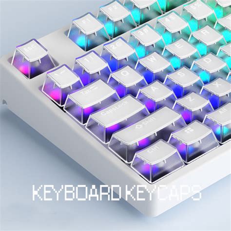 PBT Crystal Keycaps 114 Keys Custom OEM Profile Key caps Cherry Mx Mechanical Keyboard ...