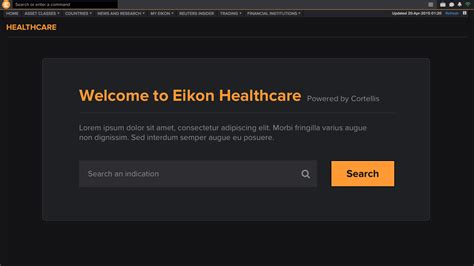 Thomson Reuters Eikon | Healthcare Intelligence - UX design of the application by Marine ...