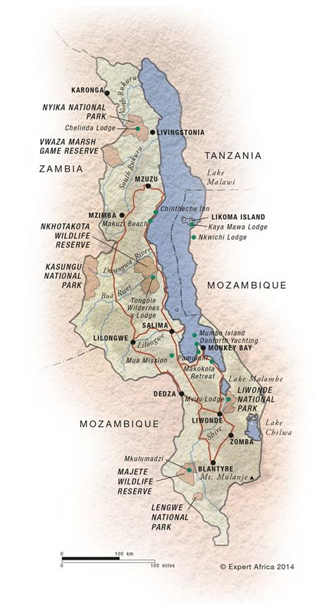 Map of Malawi | Malawi | (c) Expert Africa