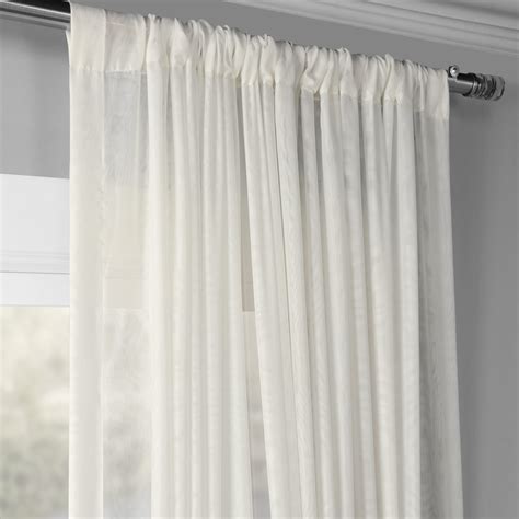 Signature Double Layered Extra Wide Off White Sheer Curtains