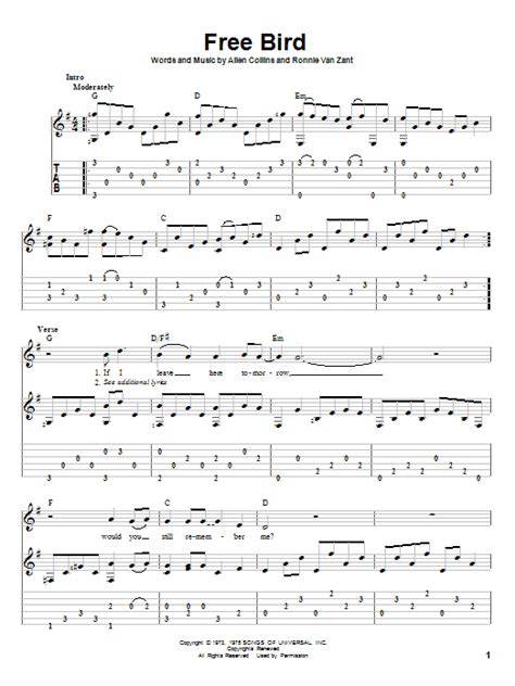 Free Bird | Sheet Music Direct