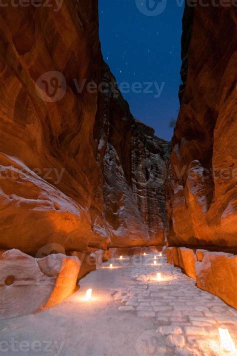 Petra, Jordan at Night 16099573 Stock Photo at Vecteezy