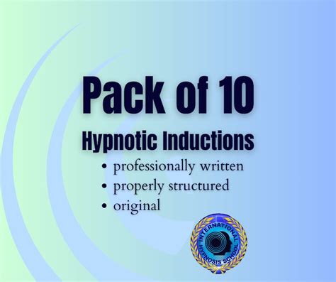 Pack of 10 Hypnotic Inductions Scripts Instant Download - Etsy Portugal