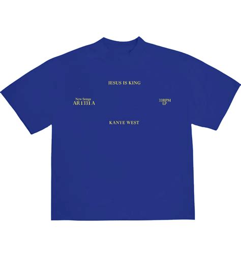 Kanye West Jesus Is King Vinyl I T-Shirt Blue - FW19 - CA