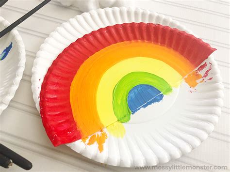 Paper Plate Rainbow Craft for Toddlers and Preschoolers - Messy Little Monster