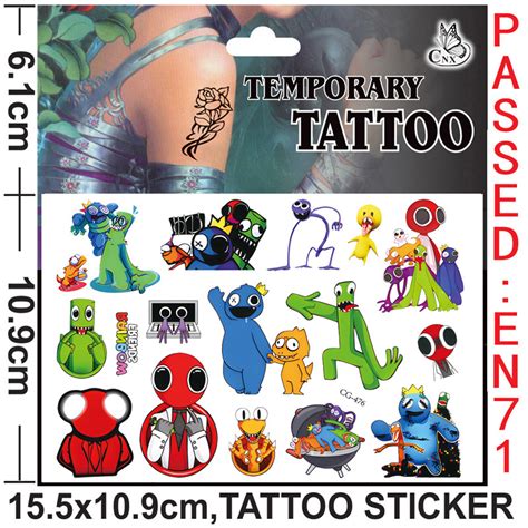 Rainbow Friends Tattoo Stickers - Juhi