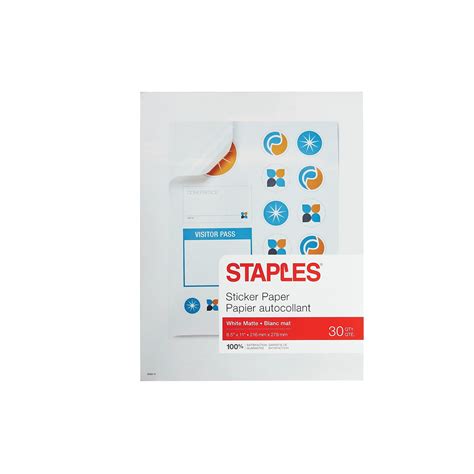 Staples Sticker Paper (70972) 490429 - Walmart.com