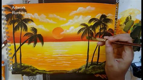 Sunset Scenery Paintings