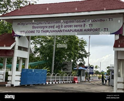 Trivandrum Domestic Airport (Terminal 1) in Thiruvananthapuram (Trivandrum), Kerala, India, on ...