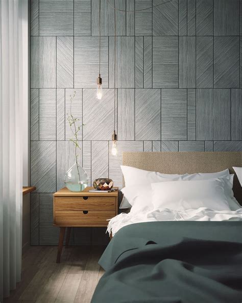 Bedroom wall designs, Tile bedroom, Home interior design