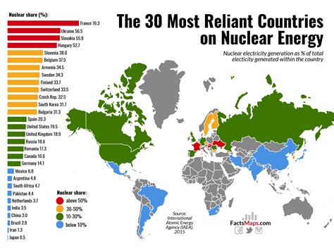 The 30 most reliant countries on nuclear energy : r/MapPorn