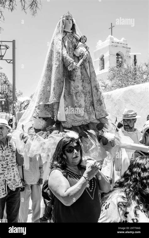 Local People Carry A Statue of The Virgin Mary Around Town During La Fiesta de la Virgen de la ...