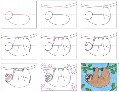 How to Draw a Sloth · Art Projects for Kids