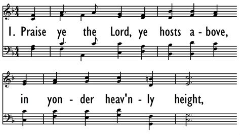 PRAISE YE THE LORD, YE HOSTS ABOVE | Digital Songs & Hymns