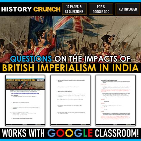 Impacts of British Imperialism in India - Questions and Key (Google Doc Included)